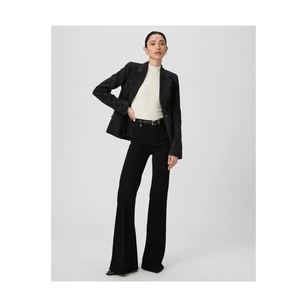 PAIGE denim blazer in washed black size 2 - Picture 1 of 9